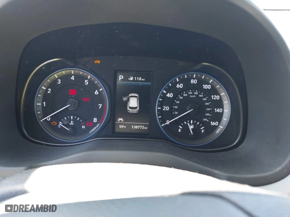 2018 Hyundai Kona Ultimate with VIN KM8K5CA50JU118013, listed as a IAAI auction lot 41863926 with 138,772 mi miles. Bid and sale history available at carsss.com. Image 7.