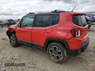 2017 Jeep Renegade Limited with VIN ZACCJBDB1HPE93582, listed as a Copart auction lot 64261214 with 164,943 mi miles and Non repairable. Bid and sale history available at DreamBid. Image 2.