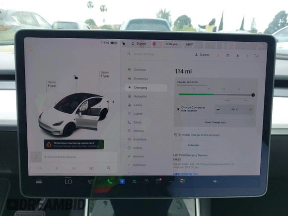 2021 Tesla Model Y Long Range with VIN 5YJYGDEE3MF081304, listed as a IAAI auction lot 42119270 with 90,521 mi miles. Bid and sale history available at carsss.com. Image 17.