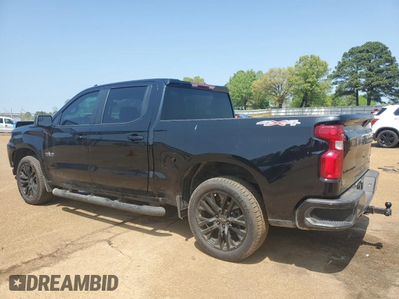 2021 Chevrolet Silverado 1500 RST with VIN 1GCUYEELXMZ422059, listed as a Copart auction lot 49437435 with 27,466 mi miles and Salvage Title. Bid and sale history available at carsss.com. Image 2.