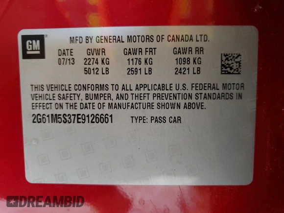 2014 Cadillac XTS Luxury z VIN 2G61M5S37E9126661, wystawiony jako Copart lot #53535315 z przebiegiem 111 469 mil mil oraz Szkody całkowita. Historia ofert i sprzedaży dostępna na DreamBid. Obrazek 12.