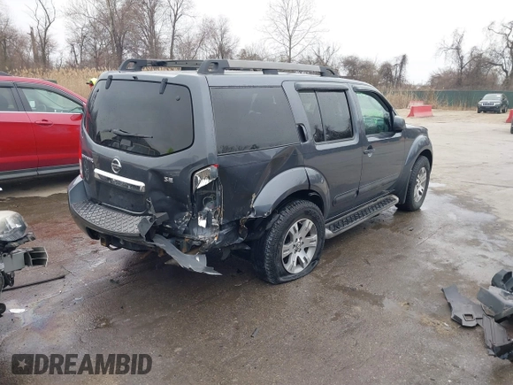 2010 Nissan Pathfinder LE with VIN 5N1AR1NB8AC618785, listed as a IAAI auction lot 41774406 with 172,200 mi miles and . Bid and sale history available at DreamBid. Image 4.