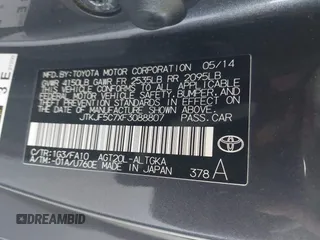 2015 Scion tC with VIN JTKJF5C7XF3088807, listed as a IAAI auction lot 41958463 with 87,647 mi miles. Bid and sale history available at carsss.com. Image 9.
