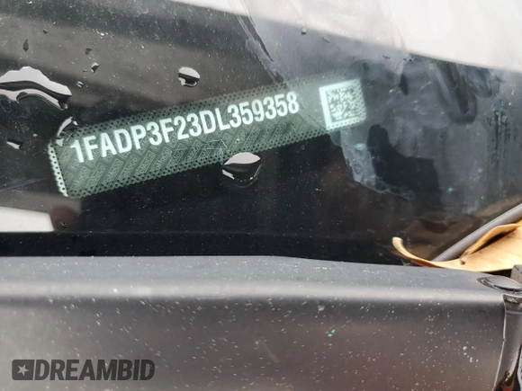 2013 Ford Focus SE with VIN 1FADP3F23DL359358, listed as a Copart auction lot 56627735 with 102,875 mi miles and Non repairable. Bid and sale history available at DreamBid. Image 13.