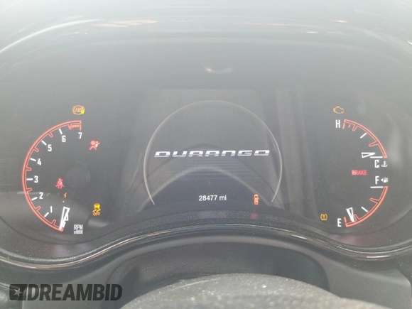 2022 Dodge Durango GT Plus with VIN 1C4RDJDG4NC174300, listed as a Copart auction lot 58557445 with 28,477 mi miles and Salvage title. Bid and sale history available at DreamBid. Image 9.