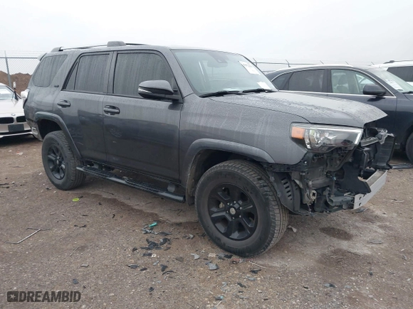 2020 Toyota 4Runner SR5 with VIN JTEBU5JR2L5779671, listed as a IAAI auction lot 41572359 with 87,458 mi miles. Bid and sale history available at carsss.com. Image 1.