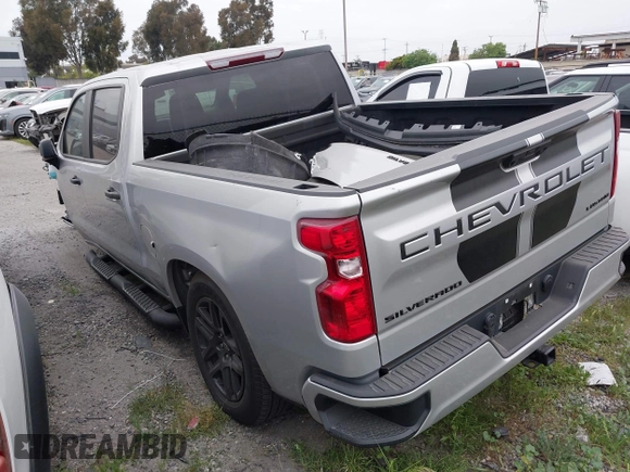 2022 Chevrolet Silverado 1500 Custom with VIN 1GCPABEK5NZ509697, listed as a IAAI auction lot 41844929 with 14,610 mi miles and . Bid and sale history available at DreamBid. Image 3.