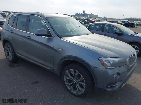 2016 BMW X3 xDrive28i with VIN 5UXWX9C53G0D88404, listed as a IAAI auction lot 41702726 with 102,325 mi miles. Bid and sale history available at carsss.com. Image 1.
