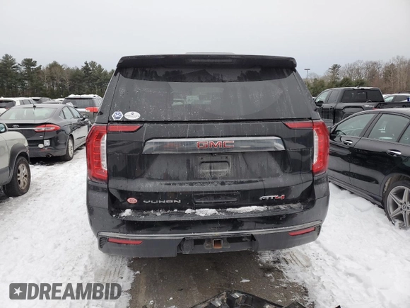 2023 GMC Yukon AT4 with VIN 1GKS2CKDXPR212872, listed as a Copart auction lot 43956265 with 74,656 mi miles and Salvage Title. Bid and sale history available at carsss.com. Image 6.