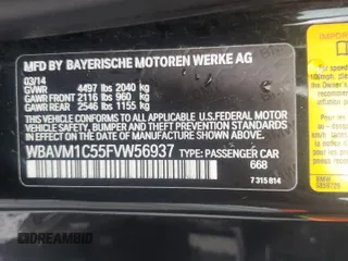 2015 BMW X1 sDrive28i with VIN WBAVM1C55FVW56937, listed as a Copart auction lot 45050785 with 77,736 mi miles and Salvage Title. Bid and sale history available at carsss.com. Image 14.