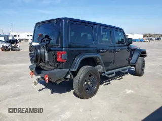 2021 Jeep Wrangler Unlimited Rubicon with VIN 1C4JJXFM9MW565029, listed as a Copart auction lot 44030695 with 76,510 mi miles and Salvage Title. Bid and sale history available at carsss.com. Image 3.