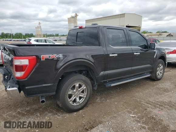 2021 Ford F-150 XL with VIN 1FTFW1E56MFA78191, listed as a Copart auction lot 57582025 with 92,347 mi miles and Salvage title. Bid and sale history available at DreamBid. Image 3.