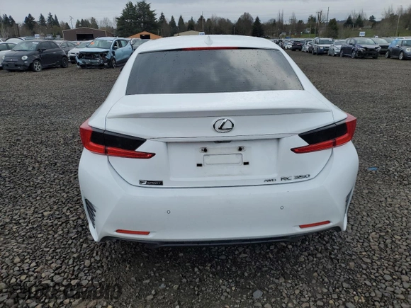2017 Lexus RC 350 with VIN JTHSE5BC6H5007501, listed as a Copart auction lot 80518044 with 107,089 mi miles and Salvage title. Bid and sale history available at DreamBid. Image 6.