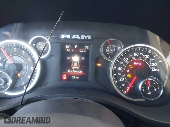 2023 Ram 1500 Big Horn with VIN 1C6SRFFT1PN669188, listed as a IAAI auction lot 39476170 with 29 mi miles and . Bid and sale history available at DreamBid. Image 7.