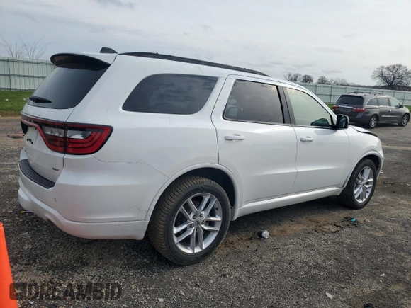 2023 Dodge Durango GT Plus with VIN 1C4RDJDG0PC597393, listed as a Copart auction lot 54670345 with 46,348 mi miles and Clean Title. Bid and sale history available at carsss.com. Image 3.