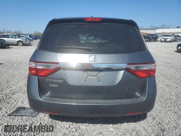 2013 Honda Odyssey EX-L with VIN 5FNRL5H6XDB015049, listed as a Copart auction lot 48691415 with 150,480 mi miles and Salvage Title. Bid and sale history available at DreamBid. Image 6.