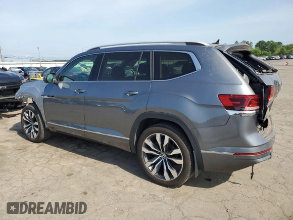 2021 Volkswagen Atlas SEL Premium R-Line with VIN 1V2FR2CA5MC541449, listed as a Copart auction lot 62304135 with 58,269 mi miles and Salvage title. Bid and sale history available at DreamBid. Image 2.