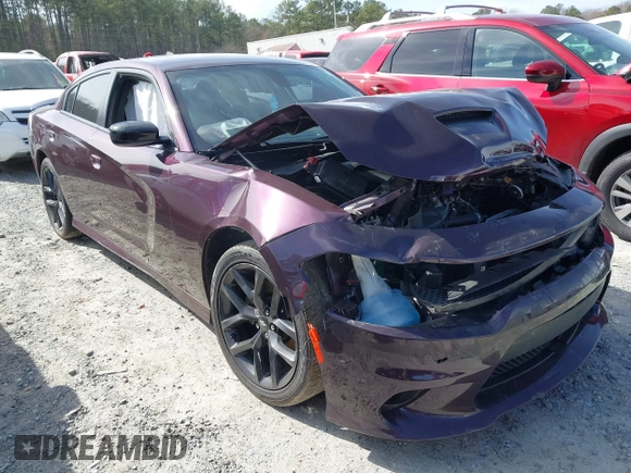 2021 Dodge Charger GT with VIN 2C3CDXHG4MH667025, listed as a IAAI auction lot 41602696 with 77,503 mi miles and . Bid and sale history available at DreamBid. Image 1.