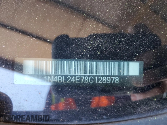 2008 Nissan Altima 3.5 SE with VIN 1N4BL24E78C128978, listed as a Copart auction lot 46126025 with 122,954 mi miles and Non Repairable. Bid and sale history available at carsss.com. Image 12.