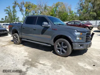 2016 Ford F-150 XLT with VIN 1FTEW1EG0GKD43177, listed as a Copart auction lot 50068195 with 128,565 mi miles and Salvage Title. Bid and sale history available at carsss.com. Image 4.