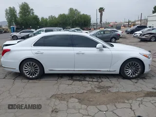 2019 Genesis G90 Premium with VIN KMTF34JA4KU061686, listed as a IAAI auction lot 42157076 with 27,359 mi miles and . Bid and sale history available at DreamBid. Image 13.