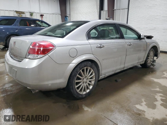 2008 Saturn Aura XR with VIN 1G8ZV57758F139844, listed as a Copart auction lot 89400555 with 120,567 mi miles and Salvage Title. Bid and sale history available at carsss.com. Image 3.