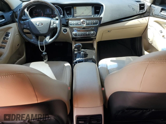 2015 Kia Cadenza Premium with VIN KNALN4D7XF5195899, listed as a Copart auction lot 74051464 with 87,339 mi miles and Salvage Title. Bid and sale history available at carsss.com. Image 8.