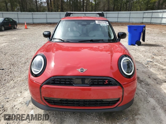2025 MINI Hardtop Cooper S with VIN WMW23GD00S2W15493, listed as a Copart auction lot 48223195 with 181 mi miles and Salvage Title. Bid and sale history available at DreamBid. Image 5.
