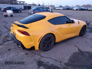2021 Toyota GR Supra 2.0 with VIN WZ1DB2C00MW046029, listed as a Copart auction lot 85794394 with 0 mi miles and Salvage Title. Bid and sale history available at carsss.com. Image 3.