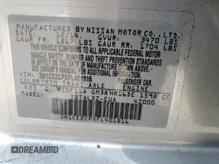 2015 Nissan Note S with VIN 3N1CE2CPXFL401816, listed as a Copart auction lot 61790295 with 89,901 mi miles and Salvage title. Bid and sale history available at DreamBid. Image 12.