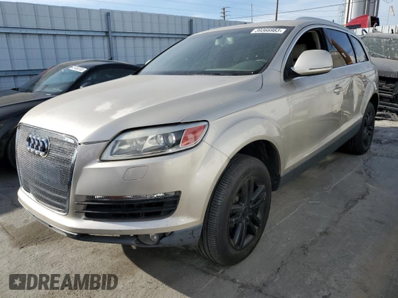 2007 Audi Q7 with VIN WA1AV74L47D031882, listed as a Copart auction lot 39366983 with 138,929 mi miles and Non repairable. Bid and sale history available at DreamBid. Image 1.