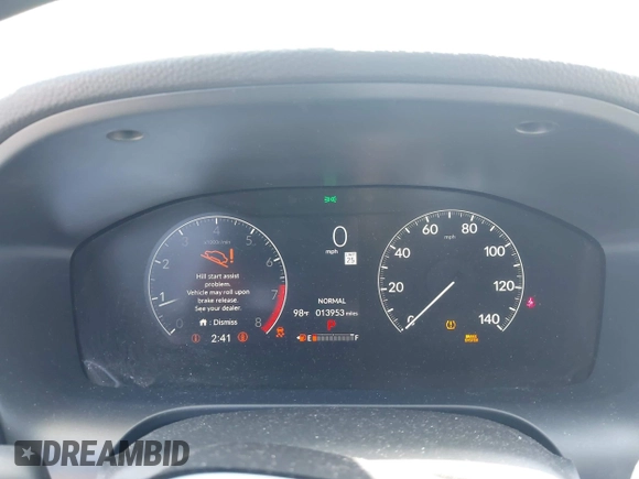 2024 Honda HR-V Sport with VIN 3CZRZ1H51RM758338, listed as a IAAI auction lot 42373837 with 13,953 mi miles and . Bid and sale history available at DreamBid. Image 7.