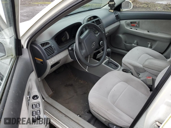 2007 Kia Spectra EX with VIN KNAFE121675467814, listed as a Copart auction lot 50145095 with 136,589 mi miles and Clean Title. Bid and sale history available at DreamBid. Image 8.