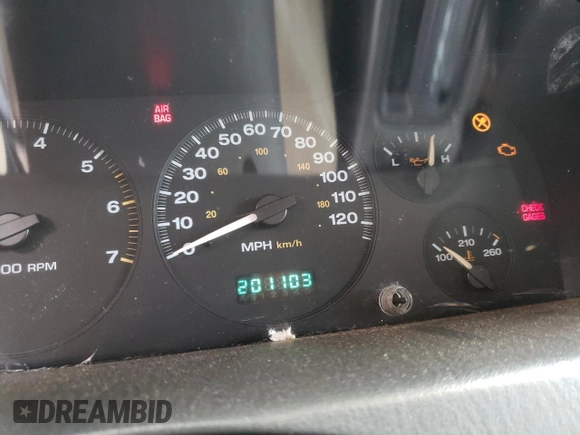 2002 Jeep Grand Cherokee z VIN 1J4GX38S42C229150, wystawiony jako Copart lot #72586834 z przebiegiem 201 103 mil mil oraz Szkoda całkowita • Salvage title. Historia ofert i sprzedaży dostępna na DreamBid. Obrazek 9.