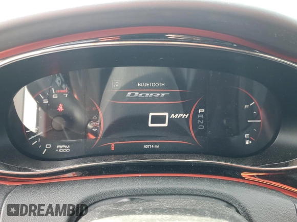 2015 Dodge Dart GT with VIN 1C3CDFEB8FD277452, listed as a Copart auction lot 61054415 with 40,714 mi miles and Salvage title. Bid and sale history available at DreamBid. Image 9.