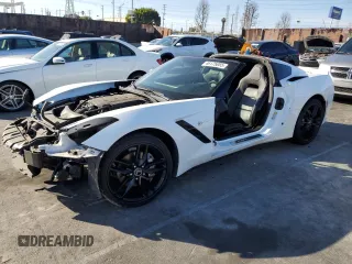 2016 Chevrolet Corvette 1LT with VIN 1G1YB2D7XG5121916, listed as a Copart auction lot 46175055 with 57,624 mi miles and Salvage Title. Bid and sale history available at carsss.com. Image 1.