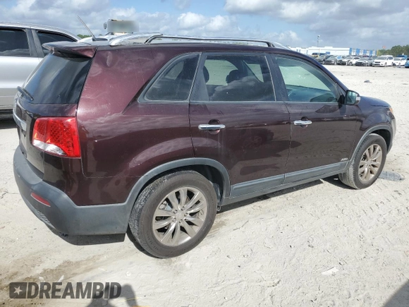 2011 Kia Sorento EX with VIN 5XYKUDA20BG152863, listed as a Copart auction lot 51738585 with 103,817 mi miles and Salvage Title. Bid and sale history available at carsss.com. Image 3.