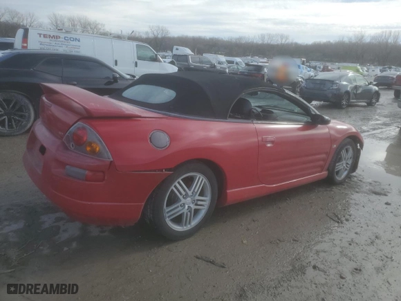 2003 Mitsubishi Eclipse GT with VIN 4A3AE55H83E172704, listed as a Copart auction lot 89013595 with 148,648 mi miles and Salvage Title. Bid and sale history available at carsss.com. Image 3.