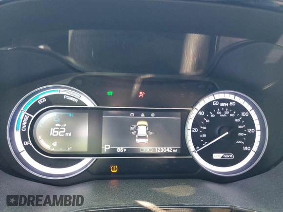 2020 Kia Niro LXS with VIN KNDCB3LC0L5448941, listed as a Copart auction lot 46577025 with 123,042 mi miles and Salvage Title. Bid and sale history available at carsss.com. Image 9.