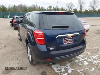 2017 Chevrolet Equinox LS with VIN 2GNALBEK7H1515179, listed as a IAAI auction lot 41258016 with 106,202 mi miles. Bid and sale history available at carsss.com. Image 3.