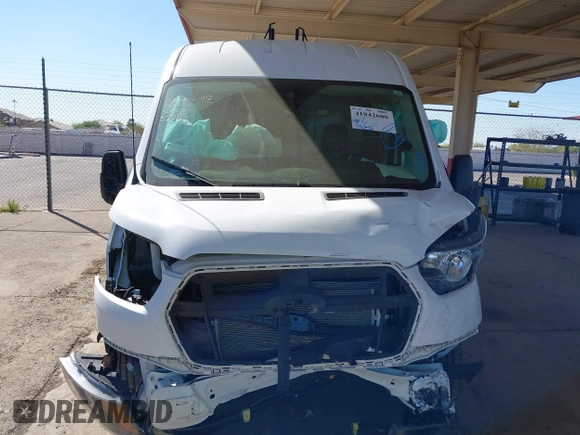 2023 Ford Transit Cargo with VIN 1FTBR1C80PKA15201, listed as a IAAI auction lot 41842600 with 19,052 mi miles. Bid and sale history available at carsss.com. Image 12.