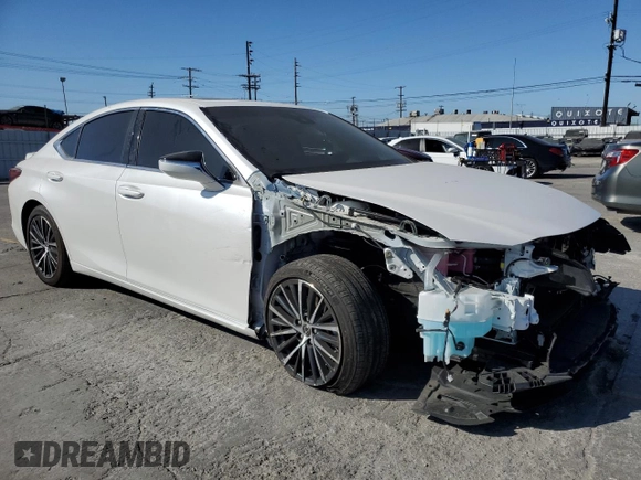 2024 Lexus ES 300h with VIN 58ADA1C1XRU054067, listed as a Copart auction lot 56559045 with 9,707 mi miles and Salvage title. Bid and sale history available at DreamBid. Image 4.
