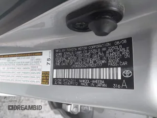 2009 Toyota Prius with VIN JTDKB20U297823177, listed as a IAAI auction lot 41941136 with Not Provided miles. Bid and sale history available at carsss.com. Image 9.