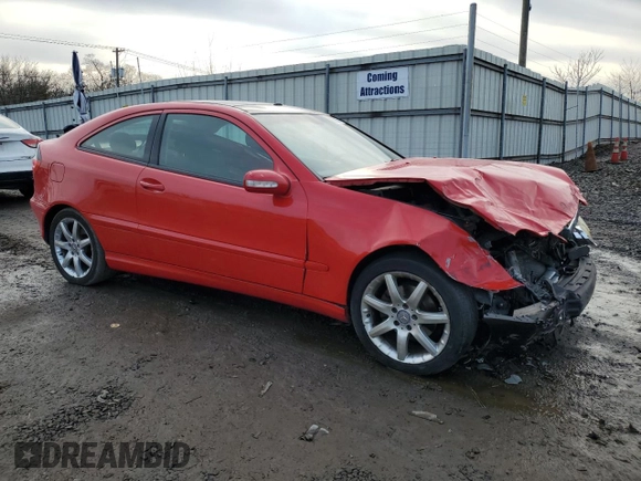 2003 Mercedes-Benz C 230 Kompressor with VIN WDBRN40J23A526300, listed as a Copart auction lot 43702855 with 124,676 mi miles and Salvage title. Bid and sale history available at DreamBid. Image 4.