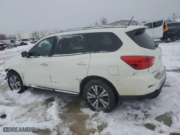 2017 Nissan Pathfinder S with VIN 5N1DR2MM9HC681927, listed as a Copart auction lot 46588775 with 76289 miles and Salvage Title. Bid and sale history available at carsss.com. Image 2.