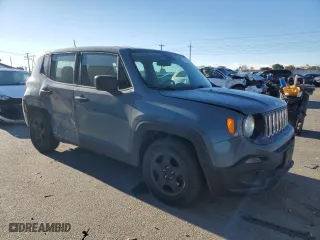 2017 Jeep Renegade Sport with VIN ZACCJAAH6HPF12808, listed as a Copart auction lot 77954704 with 80,509 mi miles and Salvage Title. Bid and sale history available at carsss.com. Image 4.