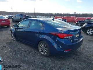 2016 Hyundai Elantra SE with VIN KMHDH4AE4GU502326, listed as a IAAI auction lot 41508061 with 109,661 mi miles. Bid and sale history available at carsss.com. Image 3.