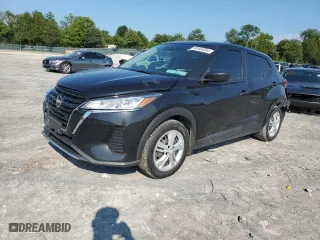2022 Nissan Kicks S with VIN 3N1CP5BV9NL525943, listed as a Copart auction lot 65404094 with 56,113 mi miles and Salvage Title. Bid and sale history available at carsss.com. Image 1.
