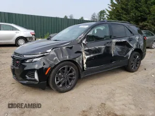 2024 Chevrolet Equinox RS with VIN 3GNAXWEGXRL249695, listed as a Copart auction lot 59539025 with 18,506 mi miles and Salvage title. Bid and sale history available at DreamBid. Image 1.