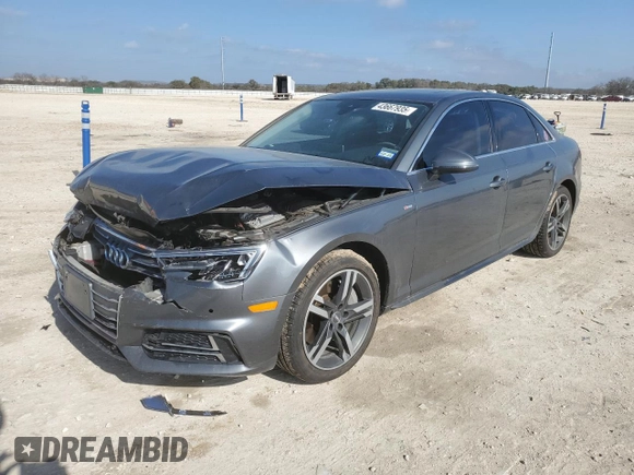 2017 Audi A4 Premium Plus with VIN WAULNAF44HN008578, listed as a Copart auction lot 43667935 with 90,693 mi miles and Salvage Title. Bid and sale history available at carsss.com. Image 1.